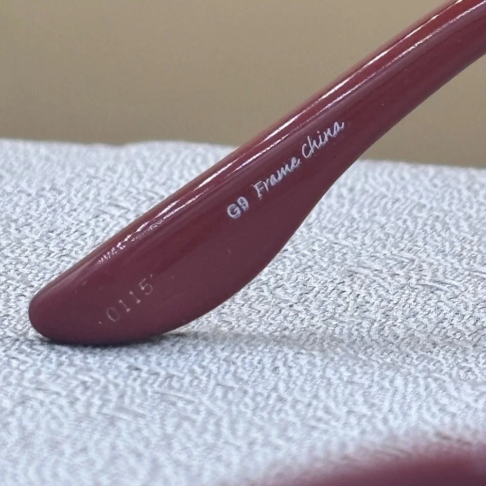 Savvy 387 BU Burgundy Pink Rectangle Stainless Steel Eyeglass Frames 52-17-135